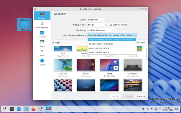 KDE Plasma 6.5. Скругленные углы, разрешения для Flatpak, ночные обои KDE Plasma 6.5. Скругленные углы, разрешения для Flatpak, ночные обои