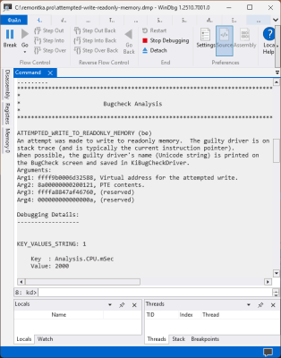 Синий экран ATTEMPTED WRITE TO READONLY MEMORY — варианты решения Синий экран ATTEMPTED WRITE TO READONLY MEMORY — варианты решения